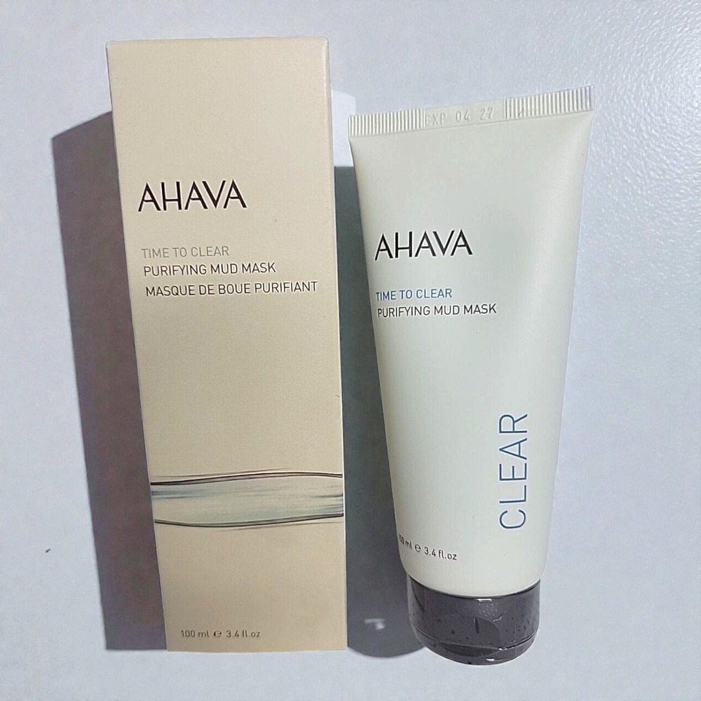 AHAVA Time to Clear Purifying Mud Mask Dead Sea Minerals 3.4 fl oz NEW